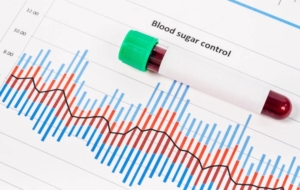 Blood glucose test with results