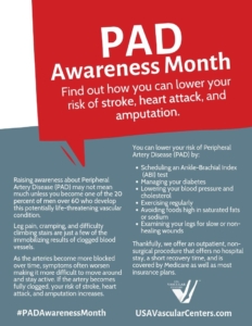pad awareness month - what you can do to lower your risk of PAD